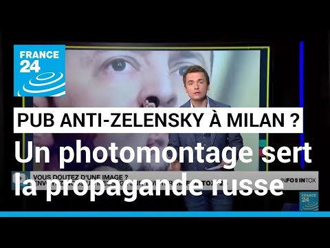Une publicité anti-Zelensky à Milan au nez et à la barbe de tous ? • FRANCE 24