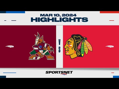 NHL Highlights | Coyotes vs. Blackhawks - March 10, 2024