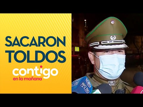 ¡NOS ROMPEN EL SUSTENTO!: PDI y Carabineros sacaron toldos azules de Meiggs - Contigo en La Mañana