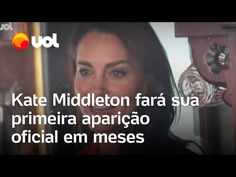 Kate Middleton fará sua primeira aparição oficial, após revelação de câncer, neste sábado