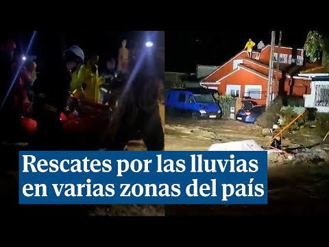 En lancha o subidos a los tejados: Rescates por las lluvias en varias zonas de España