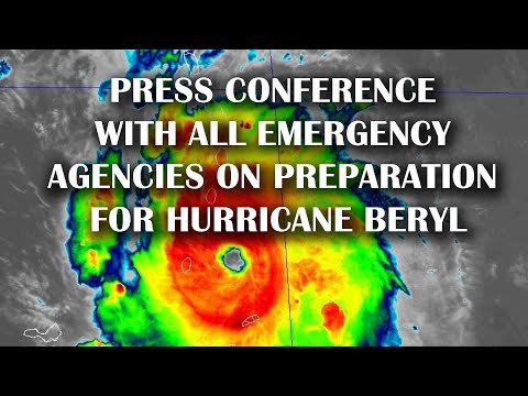 Press Conference with All Emergency Agencies on Preparation for Hurricane Beryl