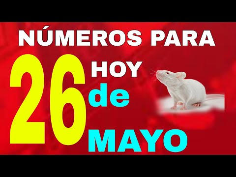 NÚMEROS PARA HOY 26 MUY BUENOS PARA EL MES DE MAYO BENDICIONES