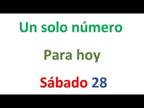 Un solo número para hoy Sábado 28 de septiembre, El campeón de los números