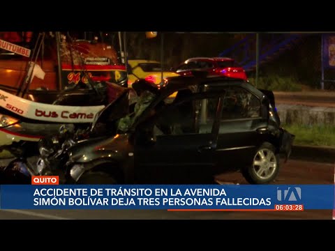La mala maniobra de un conductor en la Av. Simón Bolívar deja 3 fallecidos