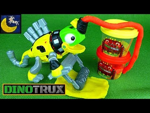 Dinotrux Toys Play Doh Revvit and Garby Unboxing Dinosaur Toy Videos Compilation for Kids