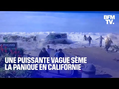 Une puissante vague sème la panique et fait au moins huit blessés en Californie