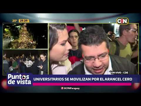Universitarios se movilizan por el Arancel Cero