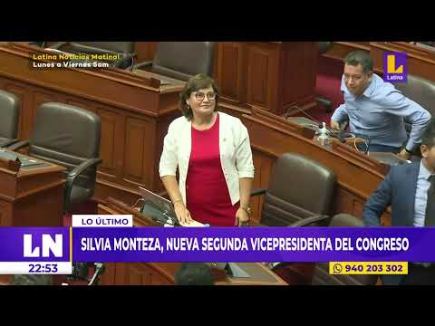Silvia Monteza es elegida como nueva segunda vicepresidenta del Congreso
