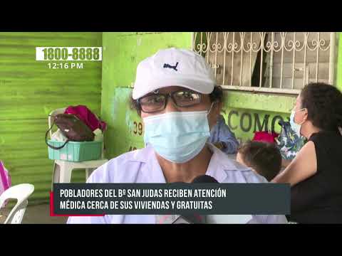 Familias del barrio San Judas reciben atención médica en las puertas de sus viviendas - Nicaragua