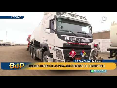 Desabastecimiento de combustible: Reportan largas colas en La Pampilla (2/2)