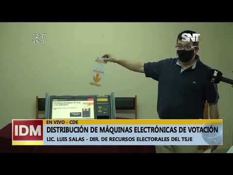 Realizan distribución de máquinas electrónicas de votación en Ciudad del Este
