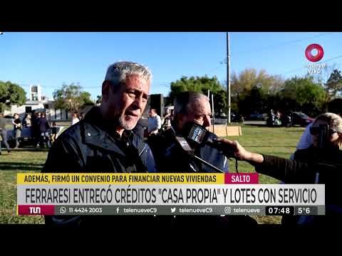 Jorge Ferraresi entregó créditos por Casa Propia