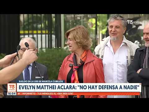 Evelyn Matthei y sueldo de Cubillos: No hay defensa a nadie