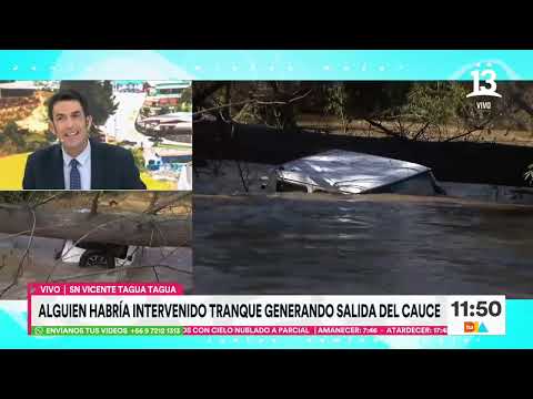 Auto cayó al Río Millahue en San Vicente de Tagua Tagua | Tu Día | Canal 13