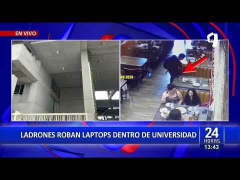24 horas | VIVO: investigan robo de laptops a estudiantes en la UTEC