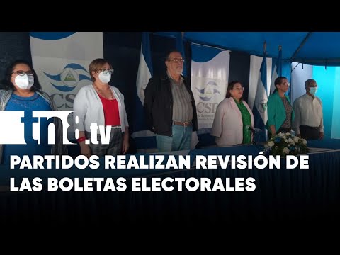 Partidos políticos realizan 3era revisión de las boletas electorales para comicios municipales