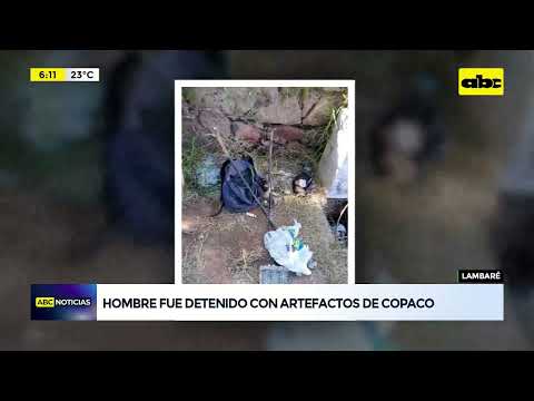 Hombre fue detenido con artefactos de Copaco