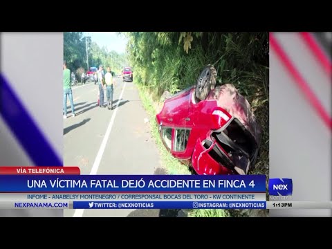 Vi?ctima fatal dejo? accidente en Finca 4 en Bocas del toro