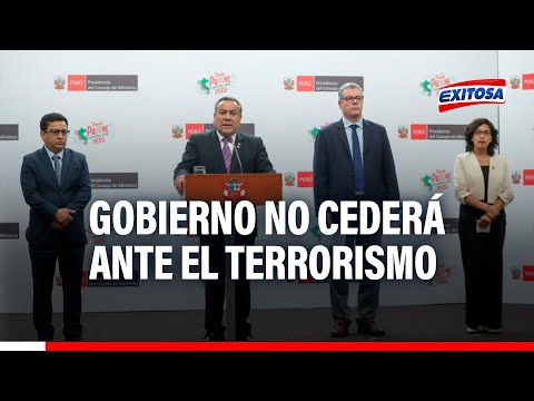 Gustavo Adrianzén: No les vamos a dar ni un centímetro al terrorismo y a sus ideólogos