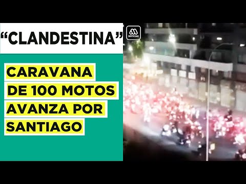 Caravana clandestina de motociclistas en Santiago: Carabineros detuvo a seis personas