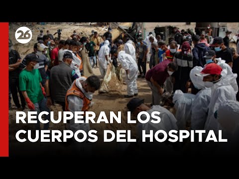 MEDIO ORIENTE | Cuerpos recuperados de los terrenos del hospital de Jan Yunis