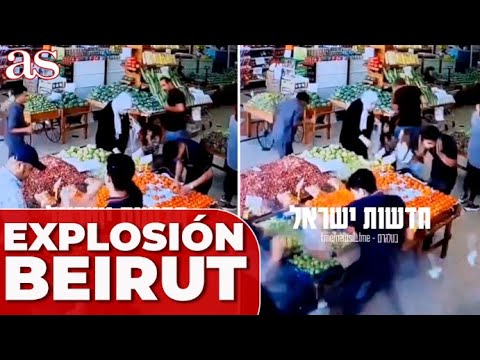 El TERRIBLE VÍDEO de la explosión en BEIRUT grabado dentro de una FRUTERÍA con personas dentro