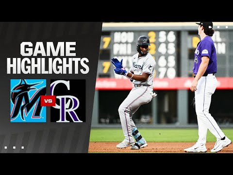 Marlins vs. Rockies Game Highlights (8/26/24) | MLB Highlights