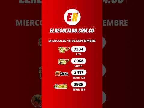 RESULTADO LOTERIA META - LOTERIA MANIZALES Y SUPER ASTRO MIERCOLES 18 de septiembre  #Shorts