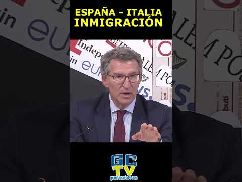 España soporta la mayor presión migratoria de Europa Feijóo con Meloni #pp #vox #psoe