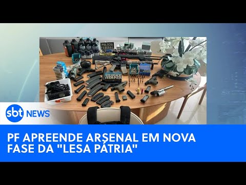 Polícia Federal apreende arsenal durante a operação lesa pátria | #SBTNewsnaTV (17/04/24)
