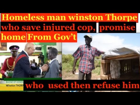 Homeless man Winston Thorpe who save life of injured cop, got  used for PR, then refused by Ja Gov't