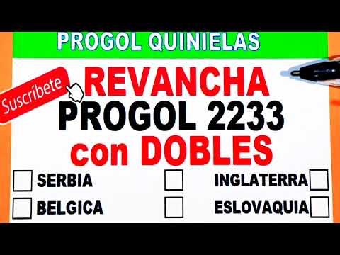 Progol Revancha 2233 con DOBLES | Progol  2233 con DOBLES | Progol 2233 | #progol2233  | #progol2233