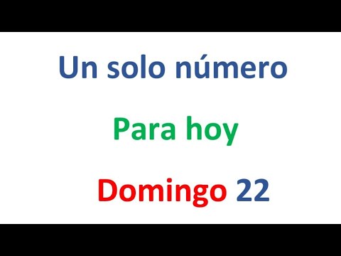 Un solo número para hoy Domingo 22 de septiembre, El campeón de los números