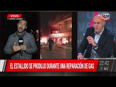 Fuerte explosión e incendio en Santos Lugares - #LaCruelVerdad