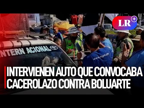 Arequipa: PNP INTERVIENE AUTO que convocaba CACEROLAZO en rechazo a Dina BOLUARTE | #LR