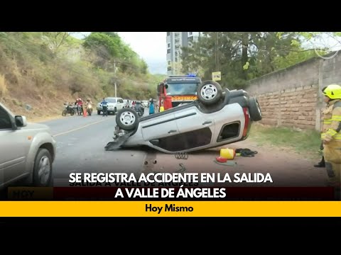 Se registra accidente en la salida a Valle de Ángeles