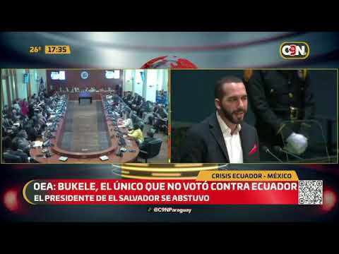 OEA: Bukele, el único que no votó contra Ecuador