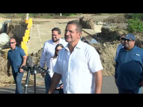 Gobernador visita Guayama y reacciona al proceso de restablecimiento de energía en la isla
