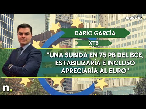 Darío García (XTB): Una subida en 75 pb del BCE, estabilizaría e incluso apreciaría al euro