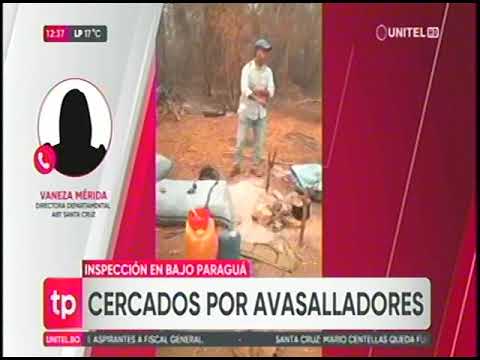 28092024 COMITIVA DE AUTORIDADES FUERON CERCADOS POR AVASALLADORES EN BAJO PARAGUÁ UNITEL