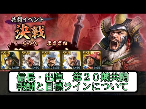 【信長出陣】第20期 共闘イベントの報酬と目標ラインについて【無微・新規向け】