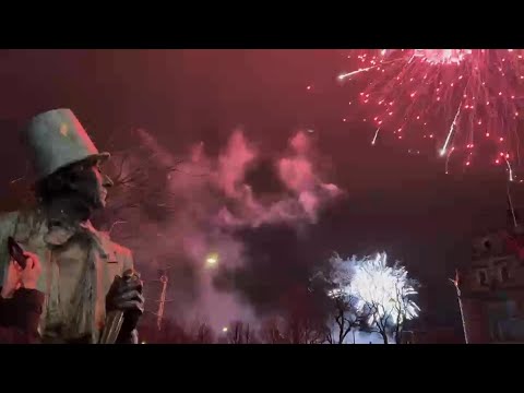 Massive fireworks display over Copenhagen's Tivoli Gardens celebrates royal succession