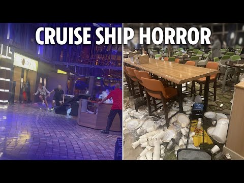 Battered cruise ship smashed by swell that sent ‘screaming’ passengers & grand piano flying