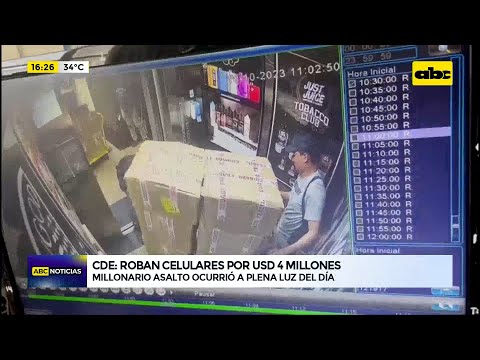 CDE: roban celulares por USD 4 millones