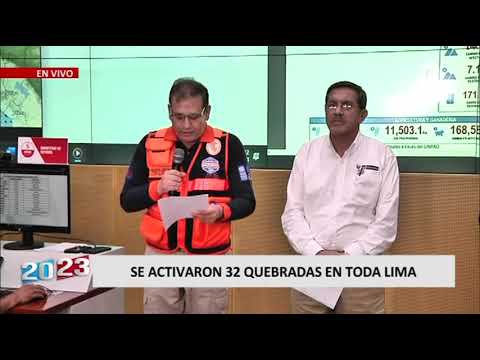 Se activan 32 quebradas en toda Lima, informa ministro Chávez y COEN