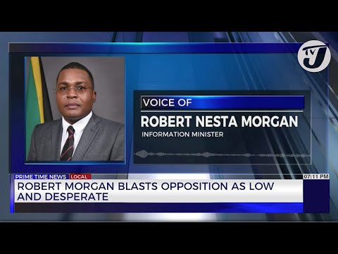 Robert Morgan Blasts Opposition as Low and Desperate | TVJ News