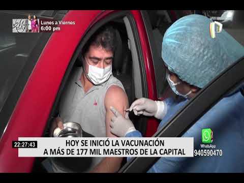 Pedro Castillo supervisó la vacunación a docentes en Lima y Callao
