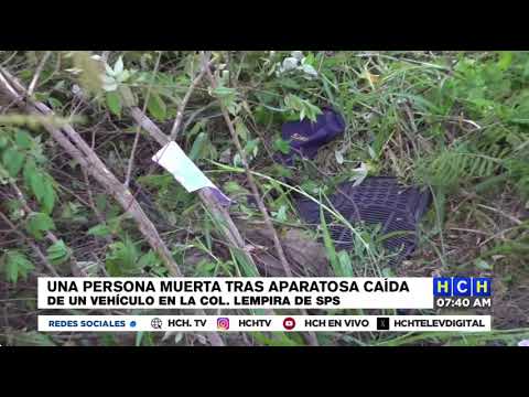 ¡Fatal! Al menos un muerto, al caer vehículo al río en El Derrumbe, San Pedro Sula