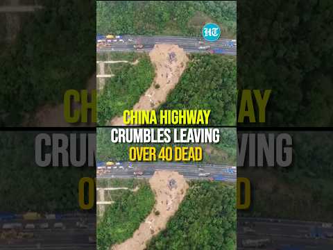 China Highway Crumbles & Sends Cars Plummeting Down | Over 40 Dead